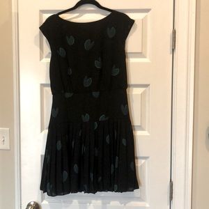 Loft dress with pleated skirt
